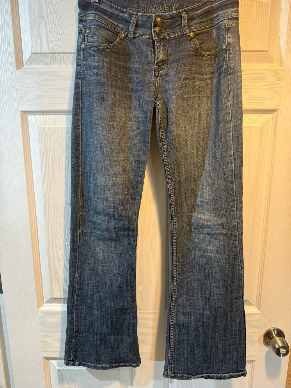 Bianco Jeans Women's Medium Blue Flare Jeans - Wide Leg